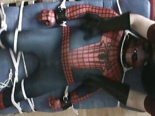 Spiderman Gets A Many Touch And One Enjoy free video