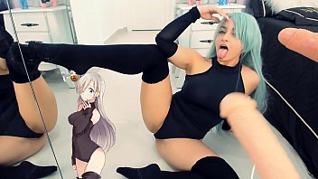 Hot Elizabeth Liones - Double Blowjob Cosplay Girl And Ahegao Face - Cosplay Girl Chupando Gostoso 2 Dildos - Creampie free video