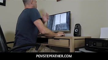 Povstepfather - Pervy Dad Sets Up A Camera To Spy On Stepdaughter - Leia Rae free video