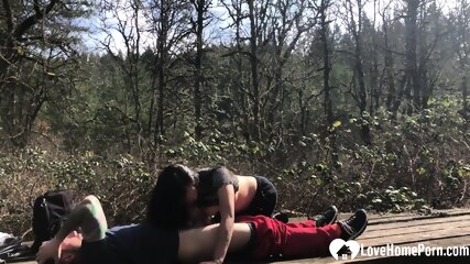 Long Haired Asian Teen Gets A Surprise Cumshot In Mouth Outdoors free video